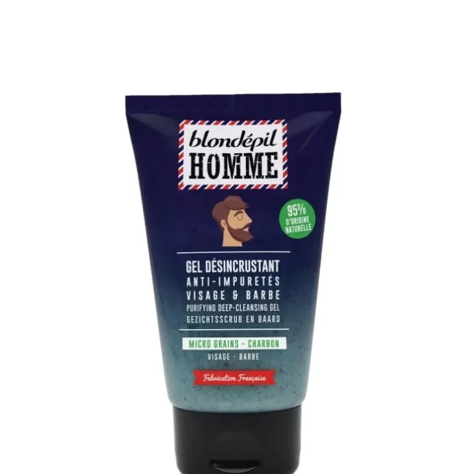 Blondépil Homme Gel Désincrustant Anti-Impuretés Visage & Barbe