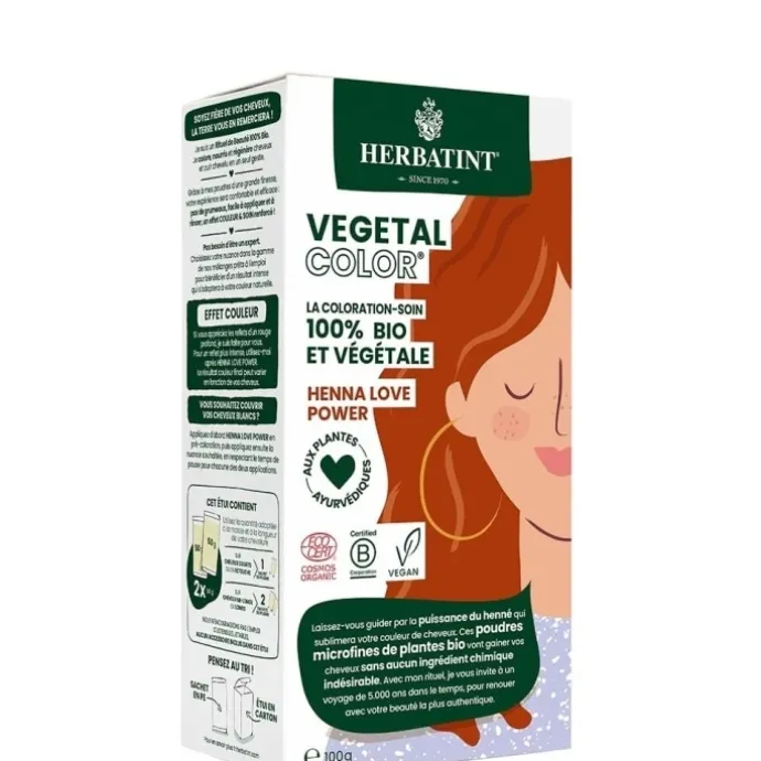 HerbatintVegetal Color Coloration-Soin 100% Bio et Végétale