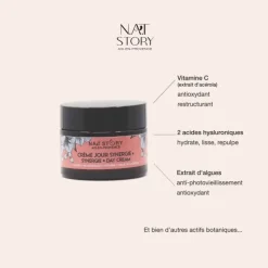 N.A.T Story Synergie +                Crème Riche en Acide Hyaluronique et Vitamine C