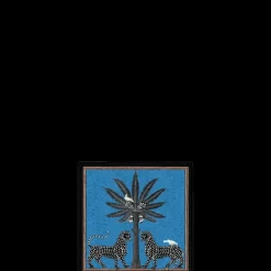 Ortigia SiciliaOrtigia                Plateau Carré Bleu en Laque