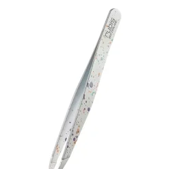 RubisPince Classique Action Painting Blanche                Pince à Épiler Professionnelle pour les Sourcils